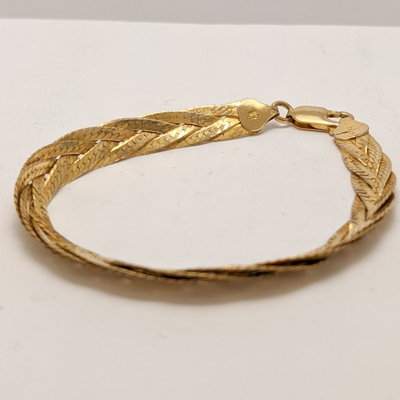 Jewelry - Silver Gold-Toned Braided Bracelet
